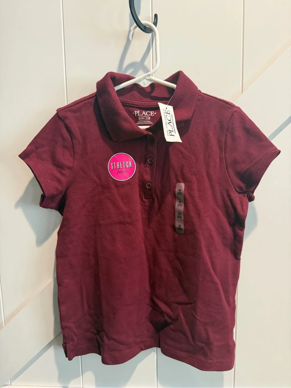 The Children's Place Maroon Uniform Short-Sleeve Polo - Set of 3